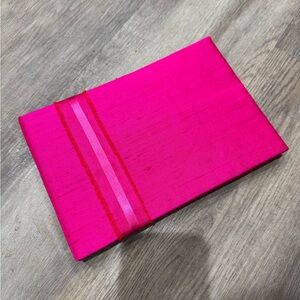 The Knot fuchsia fabric covered wedding guest book new!